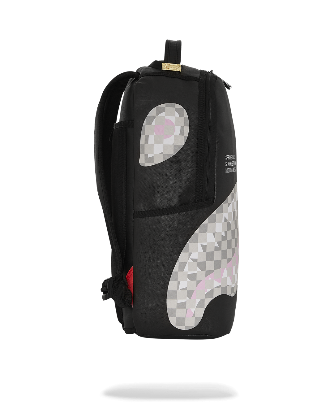 SHARK CENTRAL CREAM BLACK CHECK BACKPACK
